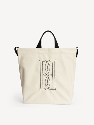 By Malene Birger Shayan Organic Cotton Tote Väskor Vita | SE_BB62106